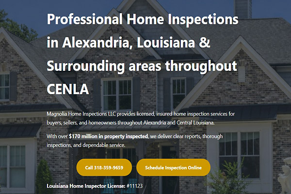 Magnolia Home Inspections website design