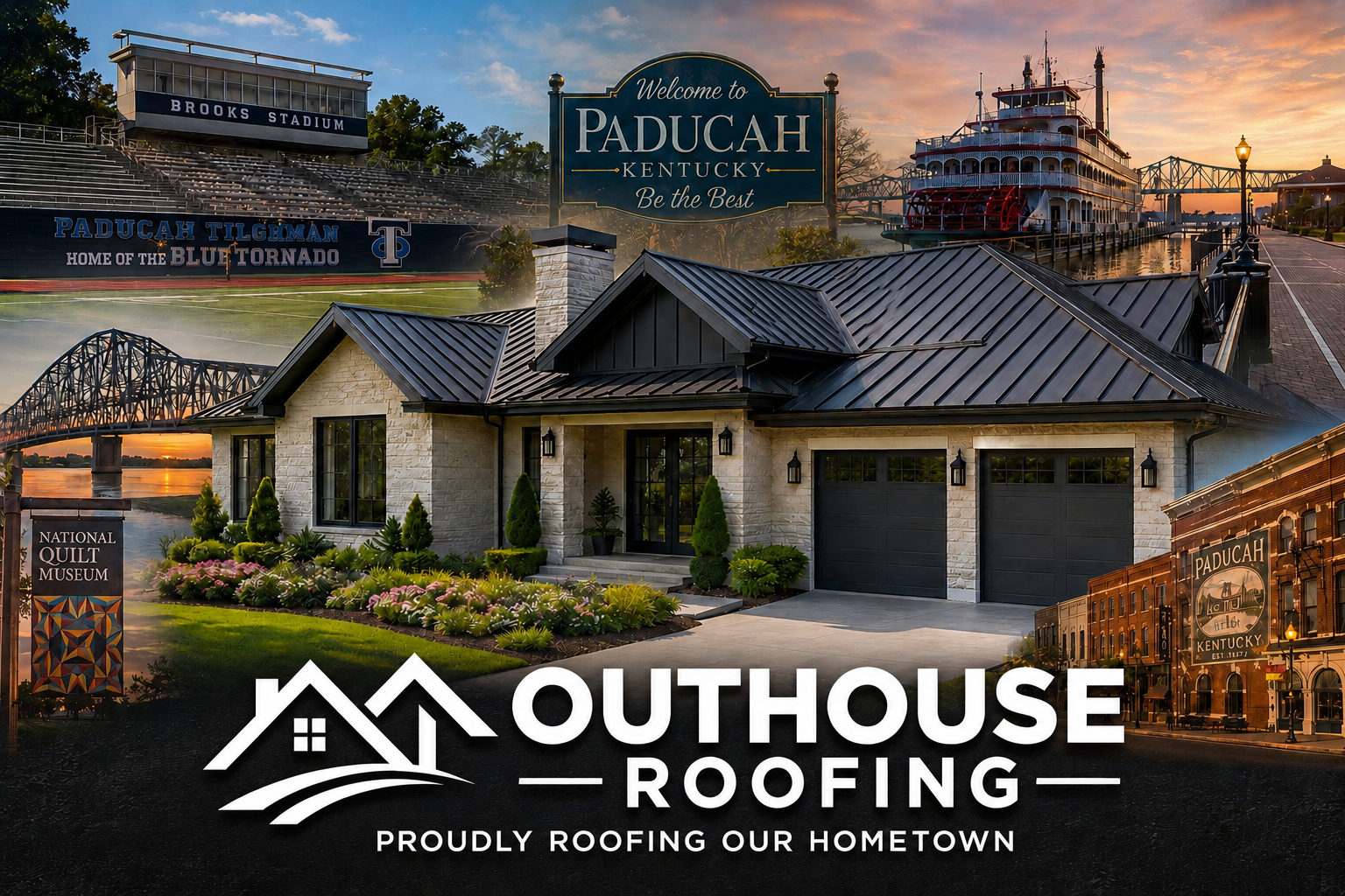 Outhouse Roofing website design Paducah Kentucky