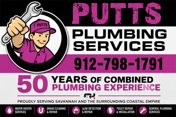 Putts Plumbing website design Savannah Georgia